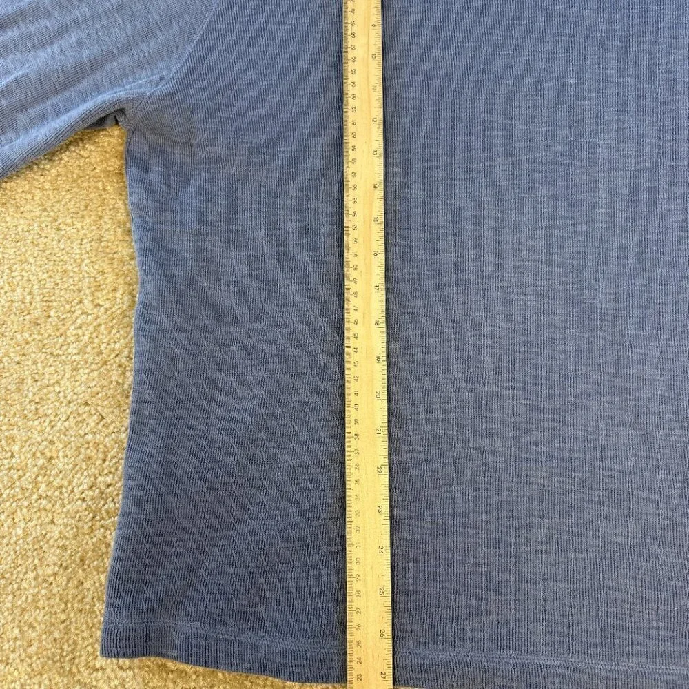 Banana Republic Men’s Long Sleeve Waffle Crew Sweatshirt Blue Size XL F514